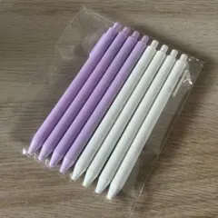 ボールペン8本セット 紫と白 ハンドメイド カプラ♡のサムネイル