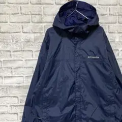 コロンビア　マウンテンパーカー　ネイビーXL ロゴ刺繍アウトドア1120