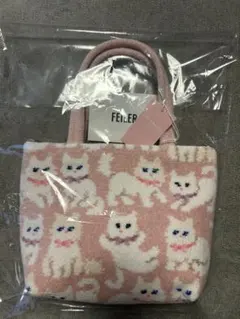 FEILER フェイラー モフモフネコチャン トートバッグ 未使用品 ピンク