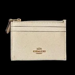 COACH コーチ パスケース 小銭入れ コンパクト レザー キーリング付き