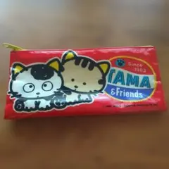 TAMA & Friends ペンケース 赤　昭和レトロ