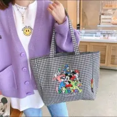 ZARA♡ミッキーマウス トートバッグ ギンガムチェック　ディズニー