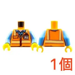 【中古LEGO】トルソー（安全ベスト、水色のシャツ、IDバッジ、赤いペン）1個②