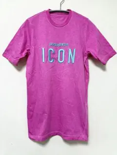 伊製DSQUARED2 ディースクエアードICON刺繍Tシャツ ピンクXXSのサムネイル