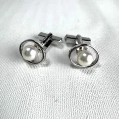 【美品・未使用】本真珠　パール　カフリンクス　カフス