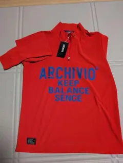 ARCHIVIO アルチビオ ゴルフ ポロシャツ メンズ レッド 日本製 新品
