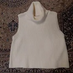 新品　LOWRYS FARM アイボリー ニットベスト L