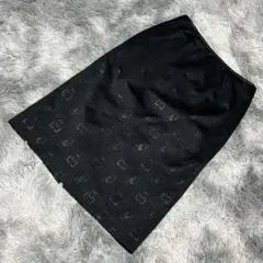 【極美品】INDIVI インディヴィ（38）タイト ひざ丈スカート ラメ 総柄