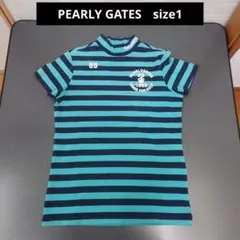 PEARLY GATES　パーリーゲイツ　モックネック半袖シャツ　1　M