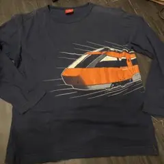 電車デザイン 長袖Tシャツ ネイビー　オジコ　Mサイズ、