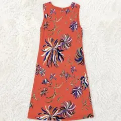 【美品】エミリオプッチ 花柄 シルク　膝丈　ノースリーブワンピース　Mサイズのサムネイル