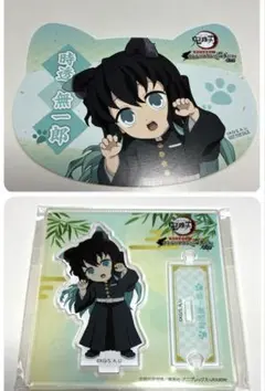 鬼滅の刃ナンジャタウン　ちびキャラアクリルスタンド　ねこ型イラストシート　2点