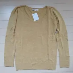 新品★Cutie Blonde ベージュ Vネックニット M