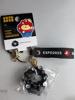 サンリオコラボなりきり立体キーホルダーブラック　ポムポムプリン　万博現地限定