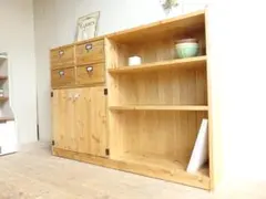 サイズオーダー可！超ワイド引出4杯キャビネット●ナチュラルブラウン●受注製作