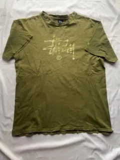 Stüssy Tシャツ オリーブ カモフラロゴ Lのサムネイル