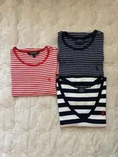ラルフローレン ストライプ半袖Tシャツ3枚セット