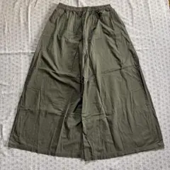 サマンサモスモス sm2のオリーブワイドパンツ M カーキ 綿100% ゴム