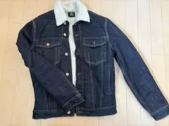 デニムジャケット ボア裏地付き ダークブルー