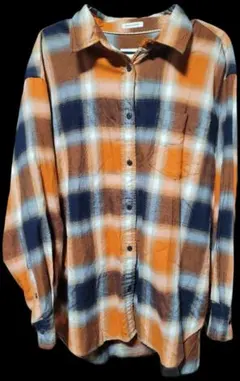 レディース チェック柄長袖シャツ