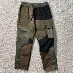 【良品】デンハム　ナイロンパッチワークカーゴパンツ　アトリエリザーブコラボ　M