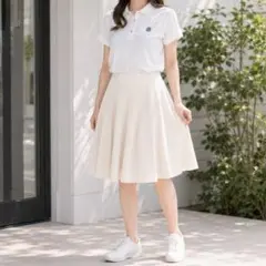 ボットジュゼッペ×23区【38】リブニットフレアスカート ウエストゴム ゆったりのサムネイル