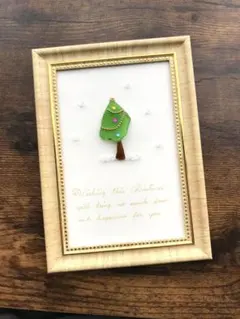 シーグラスアート　クリスマスツリー　クリスマス