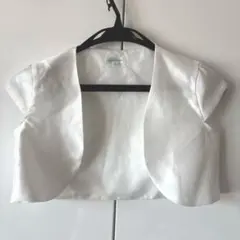 キャサリンコテージ　Lサイズ　(140〜150) ホワイト　ボレロ　羽織り