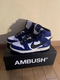 NIKE AMBUSH コラボスニーカー Dunk High ネイビーホワイト