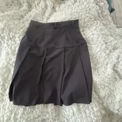 nugu チャコールグレー プリーツスカート