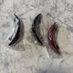 バレッタ 3点セット 大きめ ヘアアクセ ブラウン ブラック レッド まとめ髪