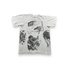 90s M.C. エッシャー ビンテージ Tシャツ だまし絵 アートT 白 M