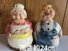 加藤工芸　陶器製キャニスター ペアセット KATO KOGEI 老夫婦