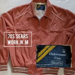 70s Sears ワークジャケット M ダービー風 チカーノ フェード好雰囲気