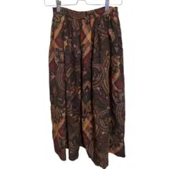 Scapa ペイズリー柄 ロングスカート レトロ 総柄　エスニック柄　38サイズ
