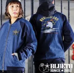 【未使用】BLUETOデニムブルゾン ジップアップジャケット ジャンパーMサイズ