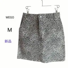 新品 WEGO ミニスカート レオパード ベージュ M ハイウエスト 台形のサムネイル