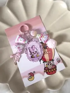 ピンクのDIMMO付きストラップ