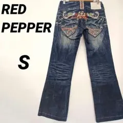 REDPEPPER レッドペッパー フレアデニム ジーンズ 刺繍 y2k