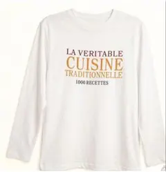 長袖Tシャツ ホワイト ロゴプリントユニセックス