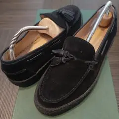 BEAMS ビームス ボーイ タッセルローファー スエード 黒 24センチ