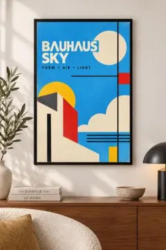 BAUHAUS SKY｜青空と光のモダンアートポスター A4サイズ　A3サイズ