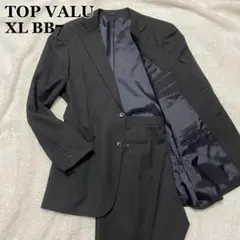 大きいサイズ　ビジネススーツ　セットアップ　ストライプ　黒　XL 就活　冠婚葬祭