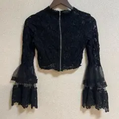 EVAMPED ブラックレースカーディガン XS