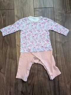 秋さま専用！花柄ロンパース 80