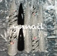 韓国　ギャル　ネイルチップ　ネイル　ロング　スナ系　量産型　y2k 平成