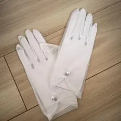 ブライダル ショートグローブ パール付き 結婚式 前撮り ウェディング