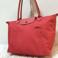 【美品✨プリアージュ L/希少カラー】ロンシャン　トートバッグ　肩がけ可　ピンク
