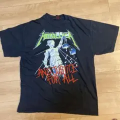 当時物】90s メタリカ パスヘッド 蜘蛛の巣 総柄 Tシャツ XL USA製