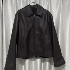 ZARA ワインレッド　レザージャケット　Mサイズのサムネイル